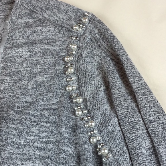 Seven7 Stretch Top Long Sleeve Pearl Beads Size 3X - Picture 5 of 8